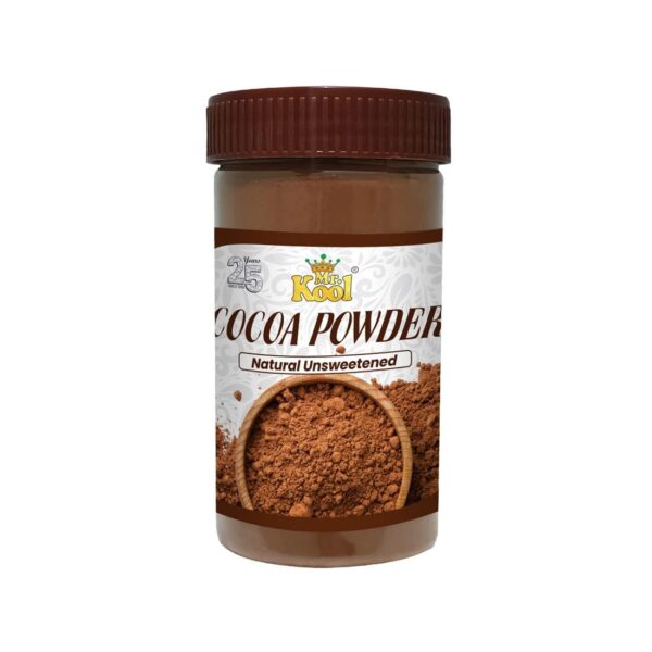 Mr. Kool Natural Unsweetened Cocoa Powder for Making Cakes, Cookies, Chocolate,Shakes, Smoothies, Frosting 100 Gm X 2 Pack