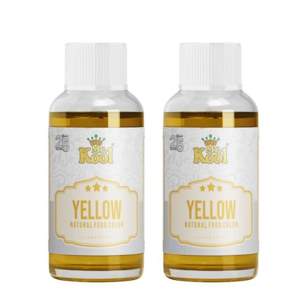 Mr. Kool Natural Food Color Yellow 28mL X 2 Pack