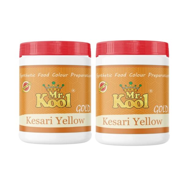 Mr.Kool Kesari Yellow Edible Food Color Powder 20gm x 2(40gm) Food Color Powder For Sweets.Pack OF 2 Combo.