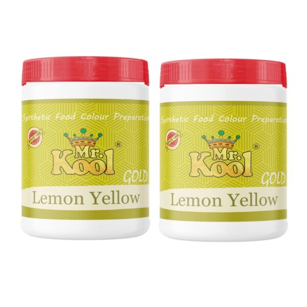 Mr.Kool Lemon Yellow Edible Food Color Powder 20gm x 2(40gm) Food Color Powder For Sweets.Pack Of 2 Combo.