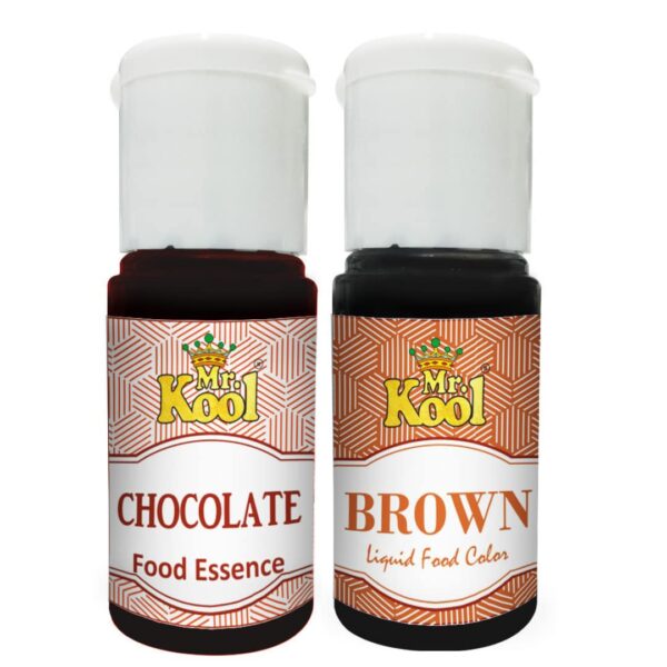 Mr. Kool Food Essence Chocolate and Food Color Brown 20 mL X 2 Pack