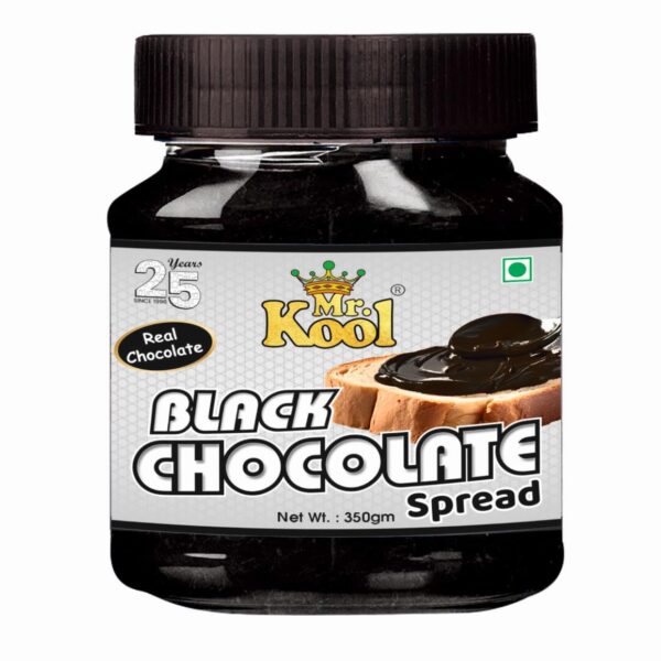 Mr. Kool Black Chocolate Spread 350 Gm for Spread on Cake, Bread, Roti, etc.